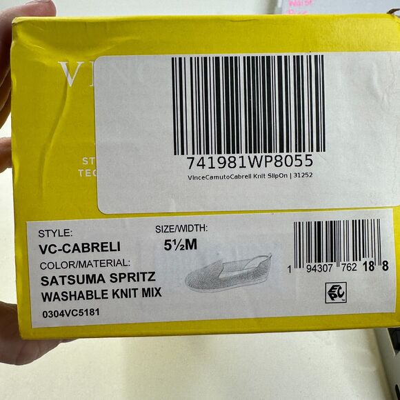 Vince Camuto Cabreli Washable Sneaker Knit Yellow Women 5.5M/36 NWB Breathable - Picture 9 of 9